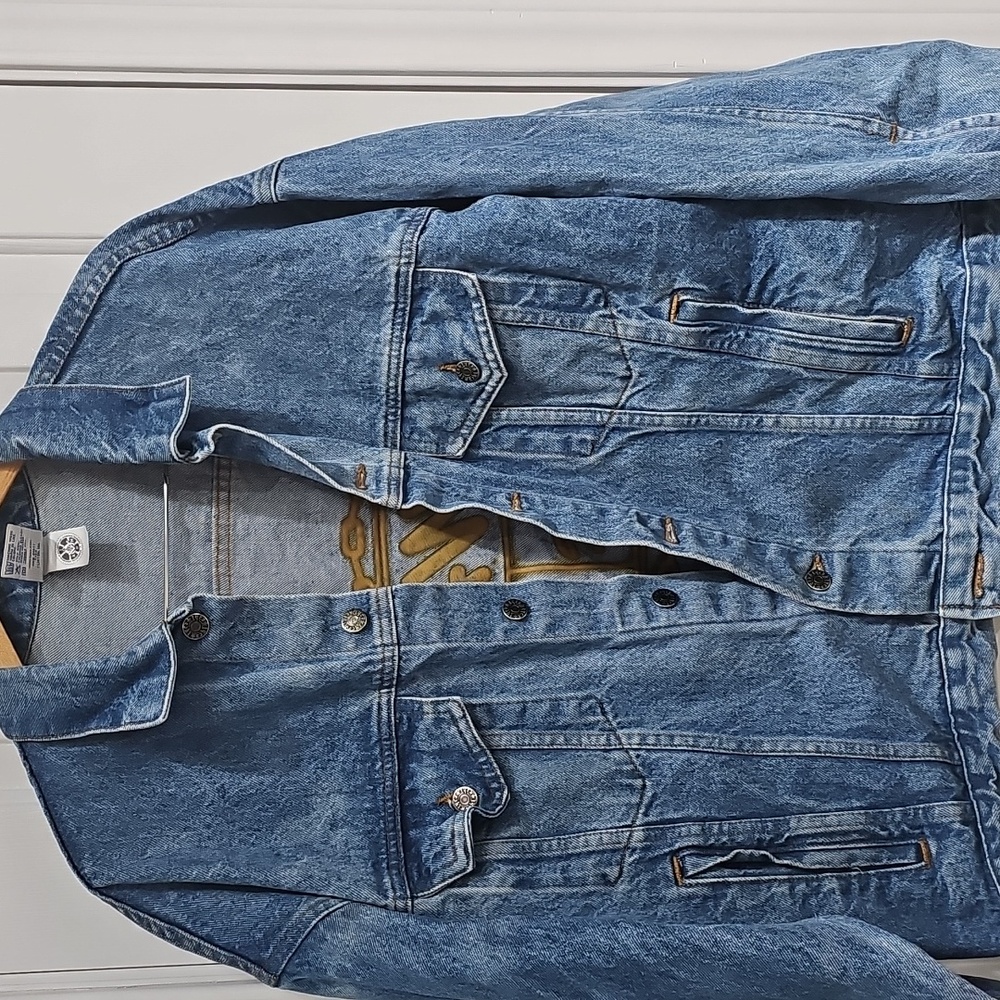 Tyca Denim Jacket Embossed Statue of Liberty